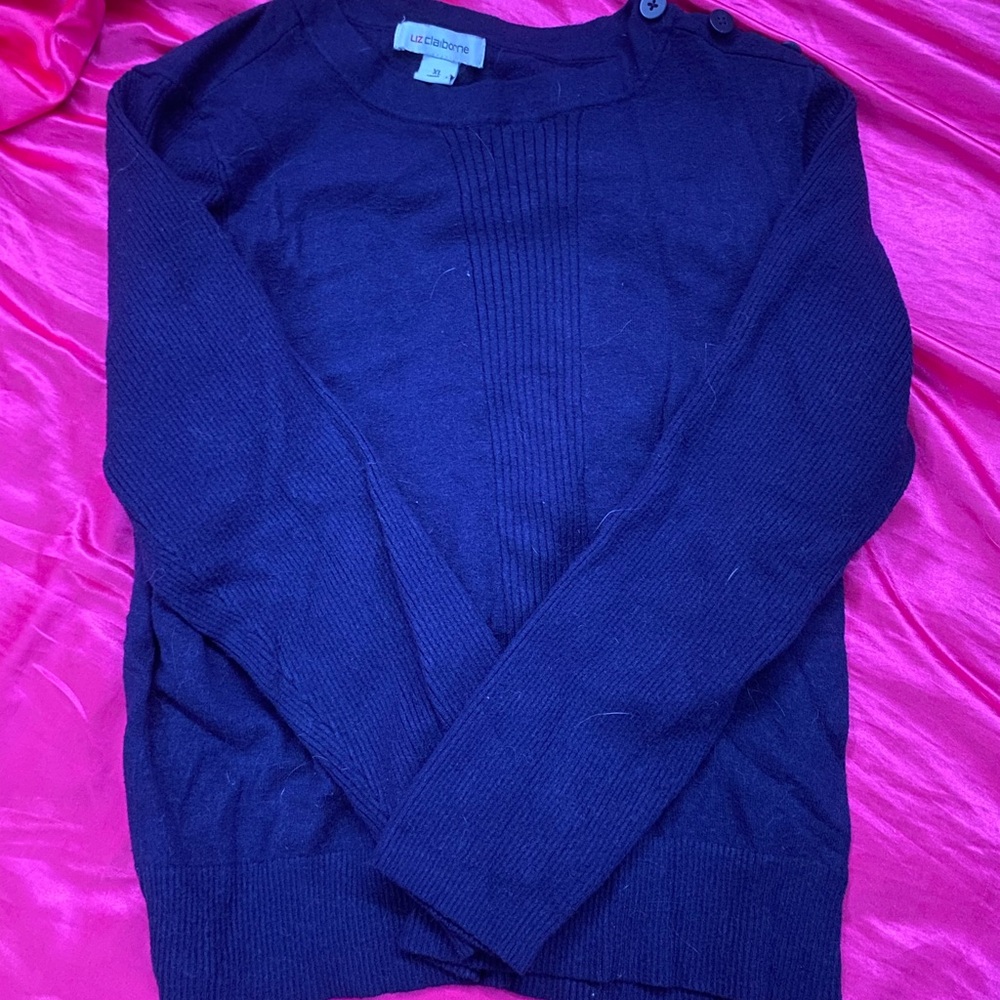 Liz Claiborne Men's Dark Blue Crewneck Sweater